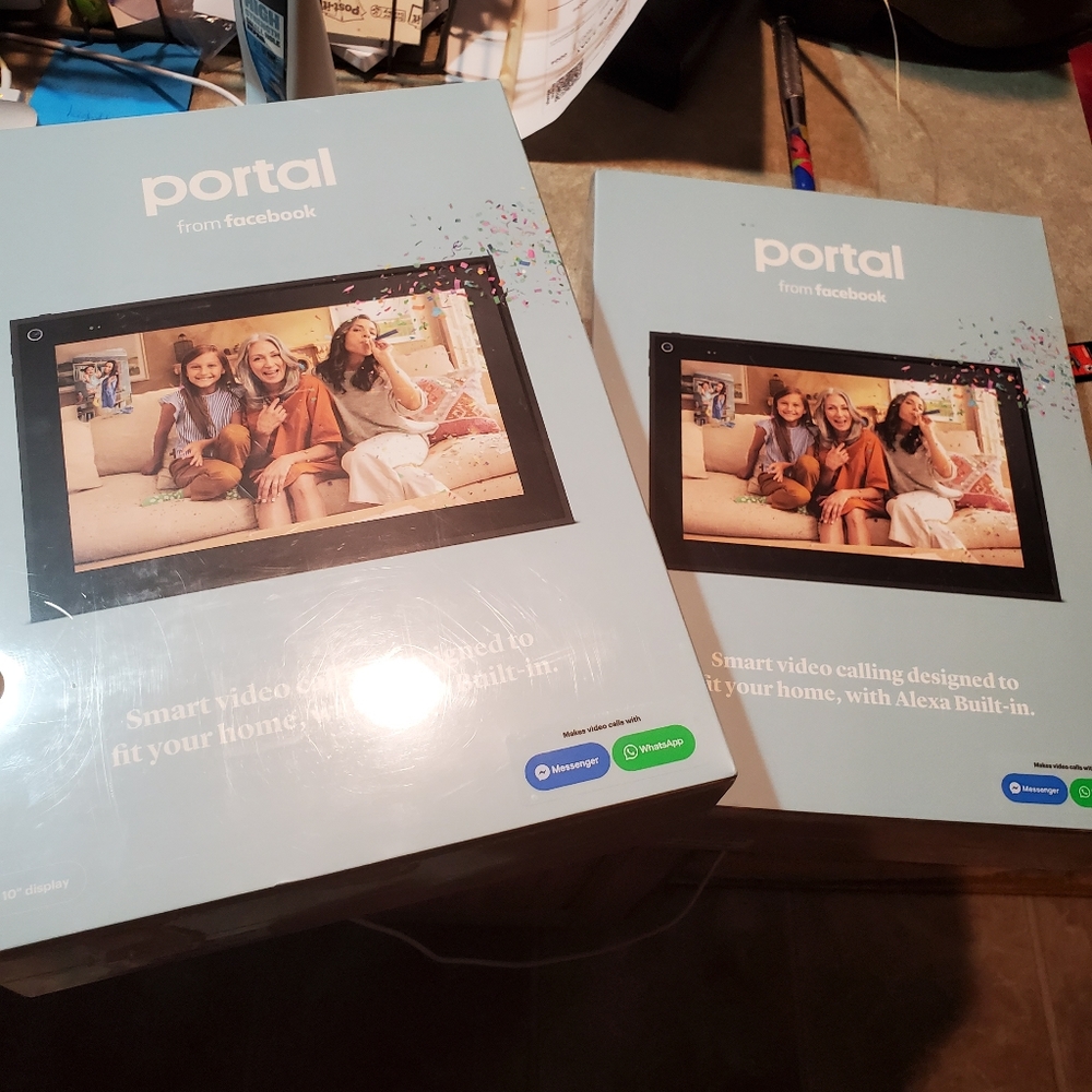2 Brand new Portals from Facebook.   Never opened.